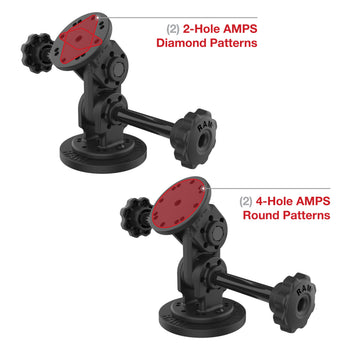 RAP-101-PV4-2S-MAG88U:RAP-101-PV4-2S-MAG88U_4:RAM Dual Straight Pivot Magnetic Mount with Knob