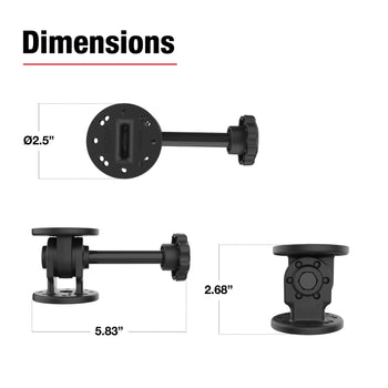 RAP-101-PV4U:RAP-101-PV4U_3:RAM® Single Pivot Mount with Knob