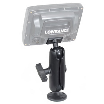 RAP-101U-LO11:RAP-101U-LO11_1:RAM Composite Double Ball Mount for Lowrance Elite-5, Mark-5 + More