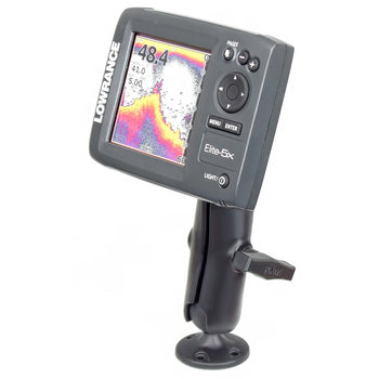 RAP-101U-LO11:RAP-101U-LO11_3:RAM Composite Double Ball Mount for Lowrance Elite-5, Mark-5 + More