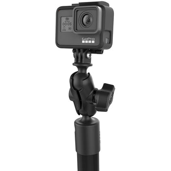 RAP-224-18-A-GOP1:RAP-224-18-A-GOP1_2:RAM® Twist-Lock™ Suction Mount with 18" Pole & Action Camera Adapter