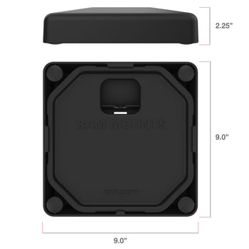 RAP-251-2U:RAP-251-2U_3:RAM Weighted Platform Base with 4-Hole Pattern for GDS Pedestal Docks