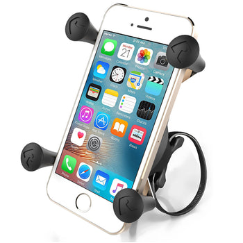RAP-274-1-UN7:RAP-274-1-UN7_3:RAM X-Grip Phone Mount with RAM EZ-On/Off™ Bicycle Base