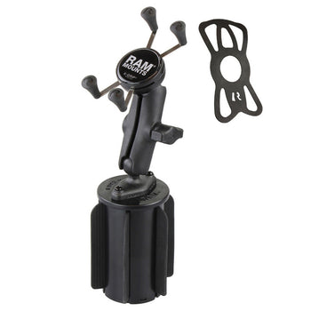 RAP-299-3-UN7BU:RAP-299-3-UN7BU_2:RAM® X-Grip® Phone Mount with RAM-A-CAN™ II Cup Holder Base