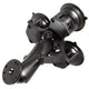 RAM® Twist-Lock™ Triple Suction Cup Mount with Round Plate