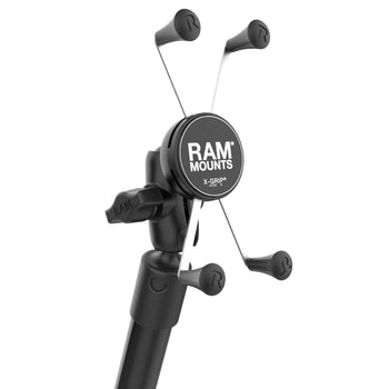 RAP-385-18-A-UN10:RAP-385-18-A-UN10_2:RAM Press-N-Lock™ 24" Kayak Tube Base with X-Grip Large Phone Holder
