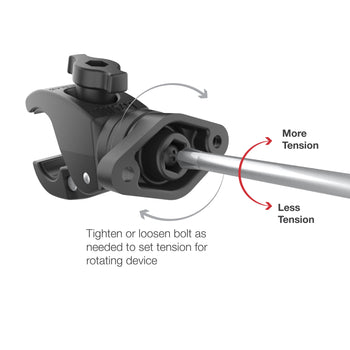 RAP-400-1RU:RAP-400-1RU_5:RAM Rotating Low-Profile Tough-Claw™ Small Clamp Mount