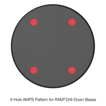 RAP-403U:RAP-403U_4:RAM® Cable Manager with AMPS Hole Pattern for Electronic Mounts