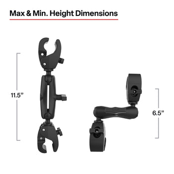 RAP-404-404U:RAP-404-404U_3:RAM Trolling Motor Stabilizer with Tough-Claw™ 1” - 1.6” Clamp Bases