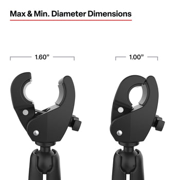 RAP-404-404U:RAP-404-404U_4:RAM Trolling Motor Stabilizer with Tough-Claw™ 1” - 1.6” Clamp Bases
