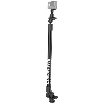 RAP-411-18-A-GOP1-1:RAP-411-18-A-GOP1-1_1:RAM Tough-Pole™ Camera Mount with Single Pipe & RAM Track-Node™ Base