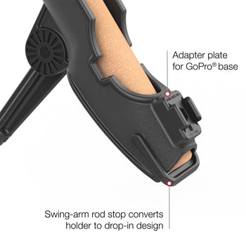 RAP-433-BMP:RAP-433-BMP_3:RAM ROD HD Fishing Rod Holder with Bulkhead/Flat Surface Base