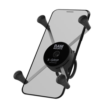 RAP-460Z-UN10U:RAP-460Z-UN10U_1:RAM X-Grip Large Phone Mount with Low-Profile Zip Tie Handlebar Base