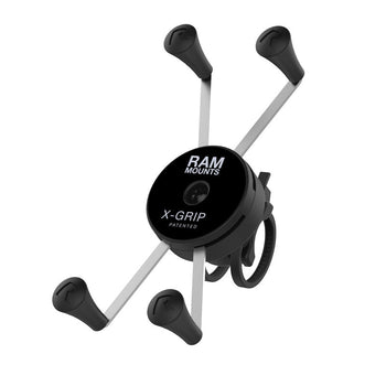 RAP-460Z-UN10U:RAP-460Z-UN10U_2:RAM X-Grip Large Phone Mount with Low-Profile Zip Tie Handlebar Base