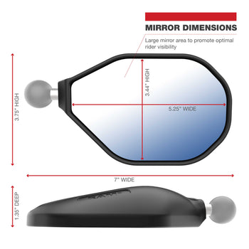 RAP-465RU:RAP-465RU_2:RAM Tough-Mirror™ Right Mirror without Ball