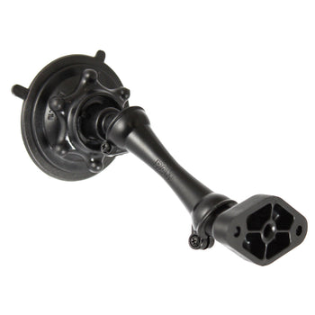 RAP-AA-167U:RAP-AA-167U_1:RAM® Snap-Link™ Long Double Socket Suction Cup Mount with Diamond Plate