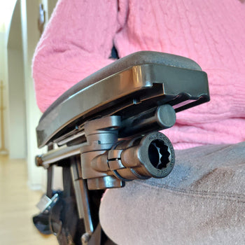 RAP-AAPR-WCT:RAP-AAPR-WCT_5:RAM® Universal Wheelchair Track Base with Quick Release & Swivel Feature