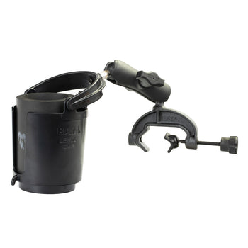 RAP-B-132CU:RAP-B-132CU_1:RAM® Level Cup™ 16oz Drink Holder with Composite Yoke Clamp Base