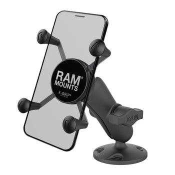 RAP-B-138-UN7:RAP-B-138-UN7_1:RAM X-Grip High-Strength Composite Phone Mount with Drill-Down Base