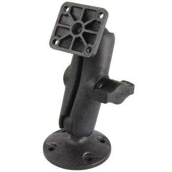 RAP-B-139U:RAP-B-139U_1:RAM Composite Drill-Down Double Ball Mount with Rectangle AMPS Plate
