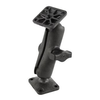 RAP-B-141U:RAP-B-141U_1:RAM Composite Double Ball Mount with Rectangle AMPS Plates - Medium