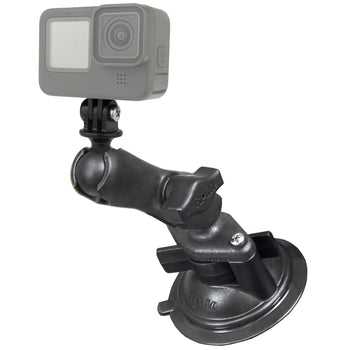RAP-B-166-GOP1:RAP-B-166-GOP1_1:RAM® Twist-Lock™ Composite Suction Mount with Action Camera Adapter