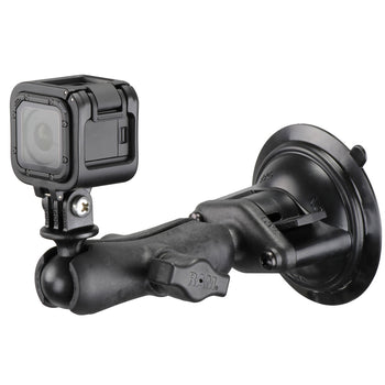 RAP-B-166-GOP1:RAP-B-166-GOP1_2:RAM® Twist-Lock™ Composite Suction Mount with Action Camera Adapter