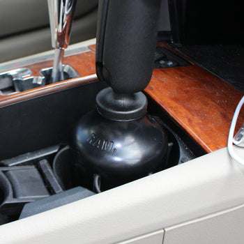RAP-B-299-4-201U:RAP-B-299-4-201U_7:RAM Stubby™ Cup Holder Mount with Double Socket Arm - Medium