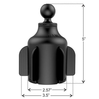 RAP-B-299-4-C-UN8U:RAP-B-299-4-C-UN8U_3:RAM X-Grip for 7"-8" Tablets with RAM Stubby™ Cup Holder Base - Long