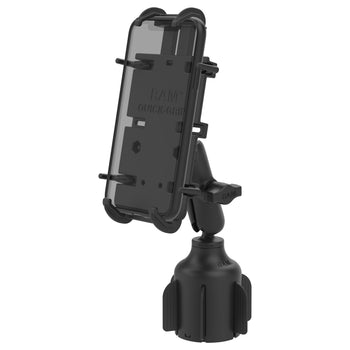 RAP-B-299-4-PD4U:RAP-B-299-4-PD4U_1:RAM Quick-Grip™ XL Phone Mount with Stubby™ Cup Holder Base