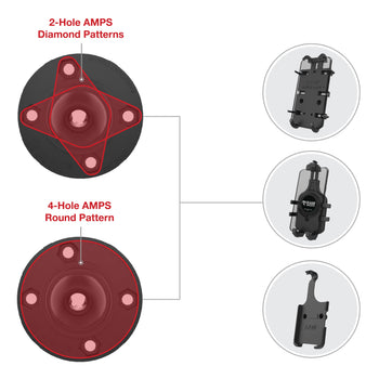 RAP-B-351-4RU:RAP-B-351-4RU_4:RAM Rotating Ball Adapter for Phone and Handheld Holders - B Size
