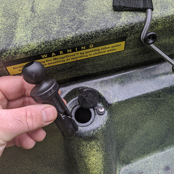 RAP-B-354U:RAP-B-354U_2:RAM® Wedge Ball Adapter for Scotty and Hobie Sail Port Base - B Size