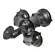RAM® Twist-Lock™ Triple Suction Mount with Round Plate and 1/4"-20 Stud