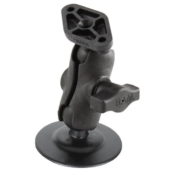 RAP-B-378-A-238U:RAP-B-378-A-238U_1:RAM Flex Adhesive Double Ball Mount with Diamond Plate - B Size Short