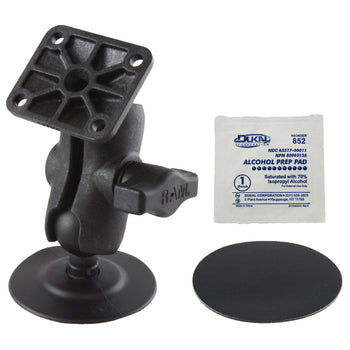 RAP-B-378-A-347U:RAP-B-378-A-347U_1:RAM® Flex Adhesive Double Ball Mount with AMPS Plate