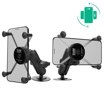 RAP-B-378-UN10RU:RAP-B-378-UN10RU_1:RAM Rotating X-Grip Large Phone Mount with Flex Adhesive Base