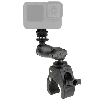 RAP-B-400-A-GOP1U:RAP-B-400-A-GOP1U_1:RAM Tough-Claw™ Clamp Mount with Action Camera Adapter - Composite
