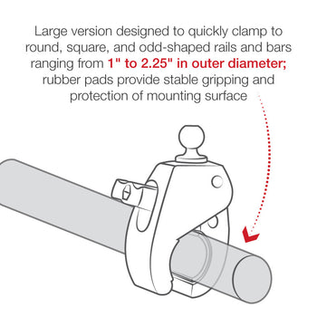 RAP-B-401:RAP-B-401_5:RAM Tough-Claw™ Large Clamp Base with Ball