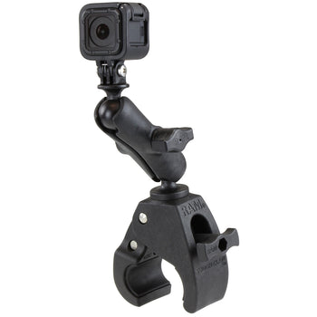 RAP-B-404-GOP1U:RAP-B-404-GOP1U_2:RAM® Tough-Claw™ Medium Clamp Mount with Universal Action Camera Adapter