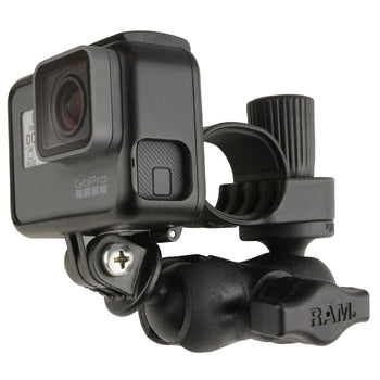 RAP-B-460-A-GOP1U:RAP-B-460-A-GOP1U_4:RAM® Tough-Strap™ Double Ball Mount with Universal Action Camera Adapter