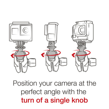 RAP-B-460-A-GOP1U:RAP-B-460-A-GOP1U_6:RAM Tough-Strap™ Double Ball Mount with Universal Action Camera Adapter