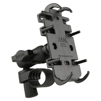 RAP-B-460-A-PD3U:RAP-B-460-A-PD3U_3:RAM® Quick-Grip™ Phone Mount with RAM® Tough-Strap™ Handlebar Base