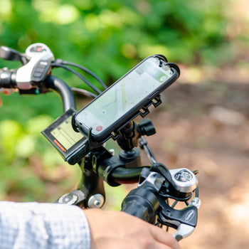 RAP-B-460-A-PD3U:RAP-B-460-A-PD3U_4:RAM® Quick-Grip™ Phone Mount with RAM® Tough-Strap™ Handlebar Base