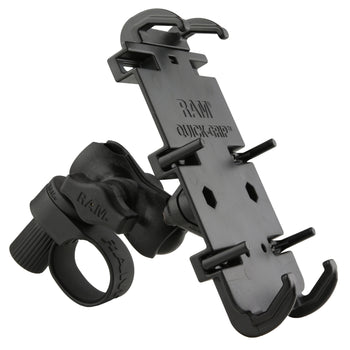 RAP-B-460-A-PD4U:RAP-B-460-A-PD4U_3:RAM® Quick-Grip™ XL Phone Mount with RAM® Tough-Strap™ Handlebar Base