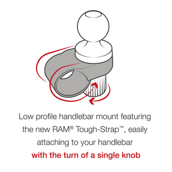 RAP-B-460:RAP-B-460_4:RAM Tough-Strap™ Handlebar Ball Base