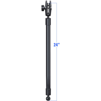 RAP-BB-230-24-201U:RAP-BB-230-24-201U_1:RAM 24" PVC Pipe Extension with Ball Ends & Double Socket Arm