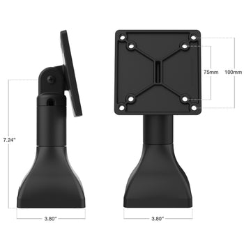RAP-D11-7-V100:RAP-D11-7-V100_4:RAM 7" Pedestal Mount with 100mm & 75mm VESA Patterns