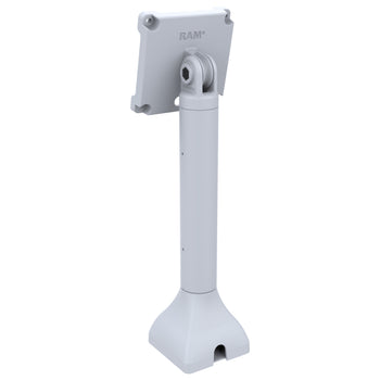 RAP-D11H-14-V100-GRY:RAP-D11H-14-V100-GRY_2:RAM 14" Pedestal Mount with 100mm & 75mm VESA & Cable Routing - Gray