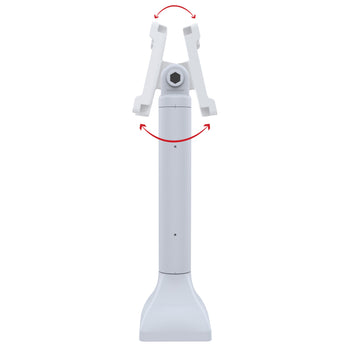 RAP-D11H-14-V100-GRY:RAP-D11H-14-V100-GRY_3:RAM 14" Pedestal Mount with 100mm & 75mm VESA & Cable Routing - Gray
