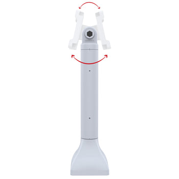 RAP-D11H-14-V75-GRY:RAP-D11H-14-V75-GRY_3:RAM 14" Pedestal Mount with 75mm VESA & Cable Routing - Gray